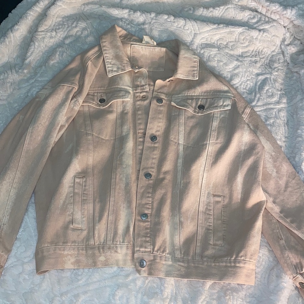 Tan shacket (thick material)